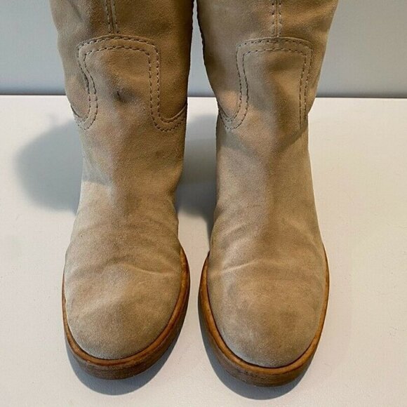 Gucci Womens Boots Beige Leather Mid Calf 7 - Picture 8 of 12